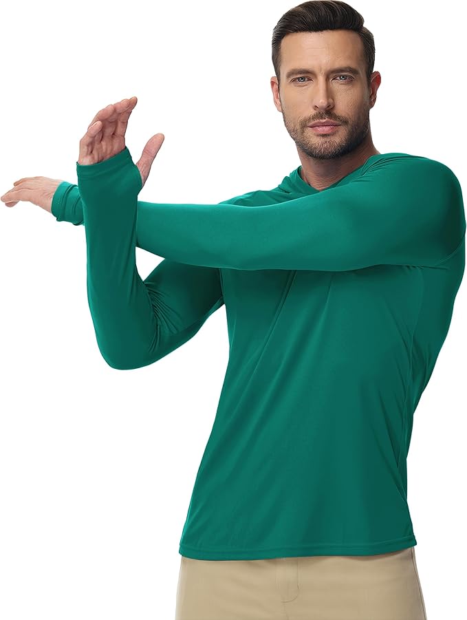 Boladeci Men's UPF 50+ Sun Protection Lightweight Hoodie Shirts Long Sleeve Fishing Shirt SPF UV Hiking Swim