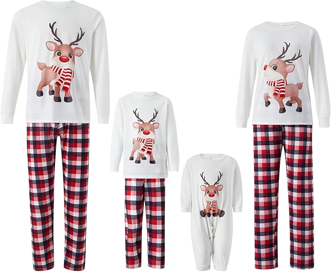WephuPSho Christmas Family Matching Pajamas, Festive Xmas Jammies Sets for the Whole Family, Holiday Pjs Christmas