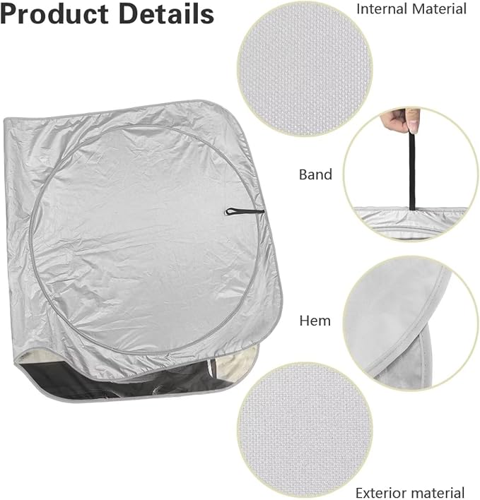 Cute Frog Car Front Windshield Sun Shade Foldable Funny Windshield Sunshade Sun Visor UV Rays and Keeps Vehicle Cool Easy Installation for Most Sedan Truck SUV