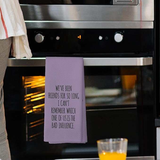 Funny Sarcastic Friend Gifts Purple Kitchen Towels, Humorous Friendship Gifts Hand Towels for Bathroom, Long Distance Friendship Gifts Decorative Tea Towels Dish Towels,BFF Gifts, 16x24 Inch