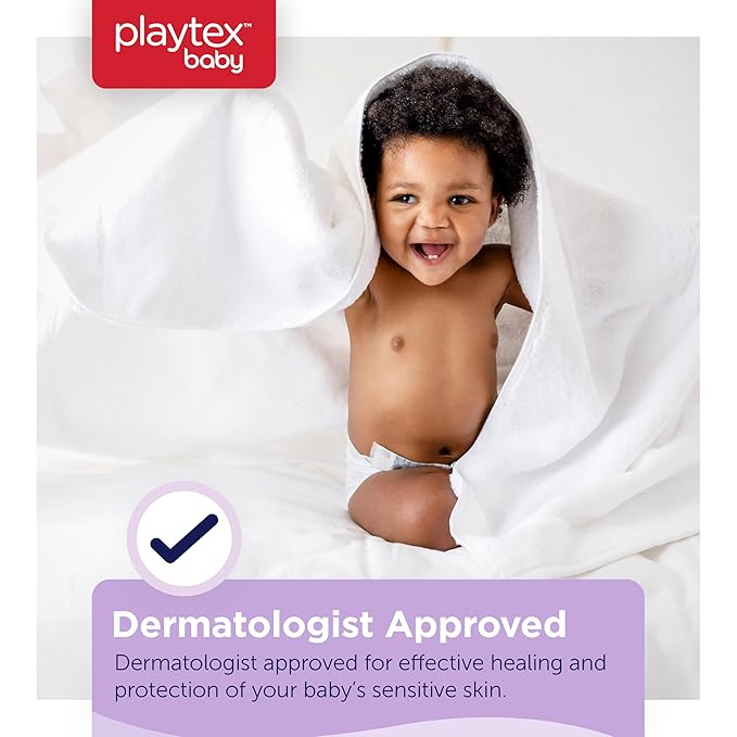 Playtex Baby Diaper Rash Cream, 15 oz. Jar, Dermatologist Tested 40% Zinc Oxide Diaper Cream, Fragrance Free, Hypoallergenic, Free of Dye, Parabens and Phthalates
