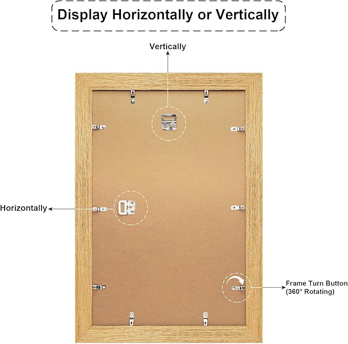 11x17 Picture Frame Display 2 opening 8X10 Double Picture Frame Collage,Multi Photo Frame with Mat,Plexiglass,Wall Mount Decor,Gold
