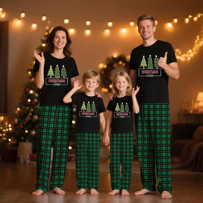 Family Christmas Pajamas Matching Sets Holiday Xmas Party Family Sleepwear Set Jammies for Couples