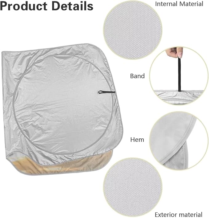 Sunrise Sunflower Car Windshield Sun Shade Heatshield Automotive Interior Cover Sun Visor Protector Blocks UV Rays Keep Your Vehicle Cool