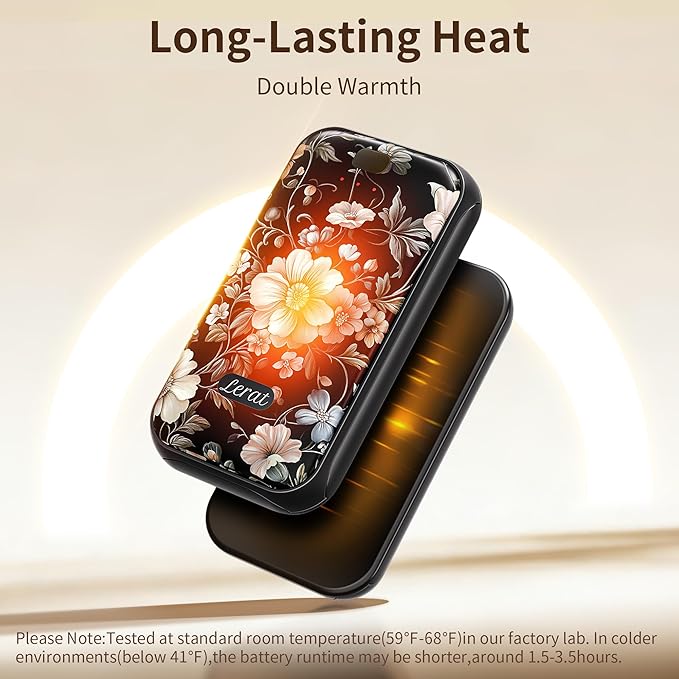 LEART Hand Warmers Rechargeable,2 Pack Electric Hand Warmers,3-Second Fast Heating,3 Heat Settings,Portable & Lightweight Gifts for Women Men,Outdoor,Camping,Hiking,Skiing,Hunting,Travel