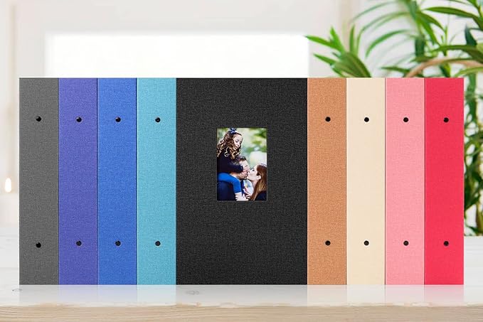 Ywlake Photo Album 4x6 300 Pockets, Linen Photo Albums Holds 300 Horizontal Pictures Only Grey