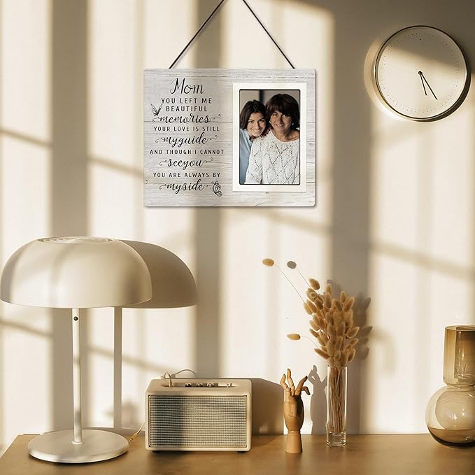 SteadStyle Memorial Gift for Loss of Mother - Memorial Picture Frames - Sympathy Gifts for Loss of Mom, Bereavement Gifts for Loss(White)