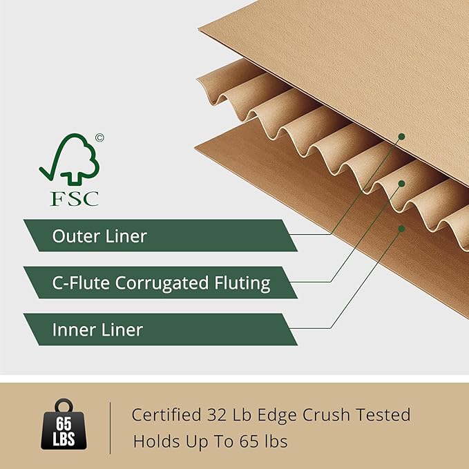 Simple deluxe 12x10x8 Shipping Boxes, Small Cardboard Box Shipping Box Moving Boxes Packing Boxes for Moving, 5 Pack