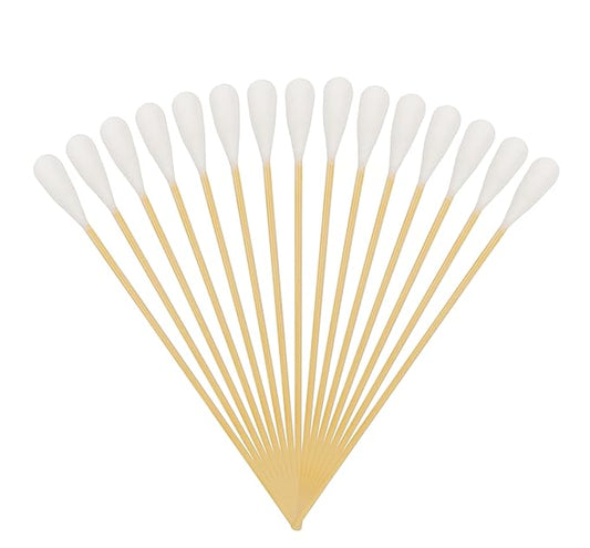 6 Inch Long Cotton Swabs (Large Size) 100pcs,Large Cotton Buds with Bamboo Handle for Pets, Gun Cleaning or Makeup