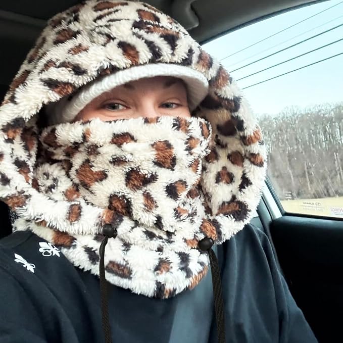 Shy Velvet Balaclava Wind-Resistant Winter Face Mask,Fleece Ski Mask for Men and Women,Warm Face Cover Hat Cap Scarf
