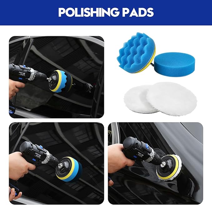 42Pcs Car Detailing Kit, Car Detailing Brush Set, Car Wash Cleaning Kit, Car Detailing Brushes, Professional Car Care Kit for Interior Exterior Wheels, Blue