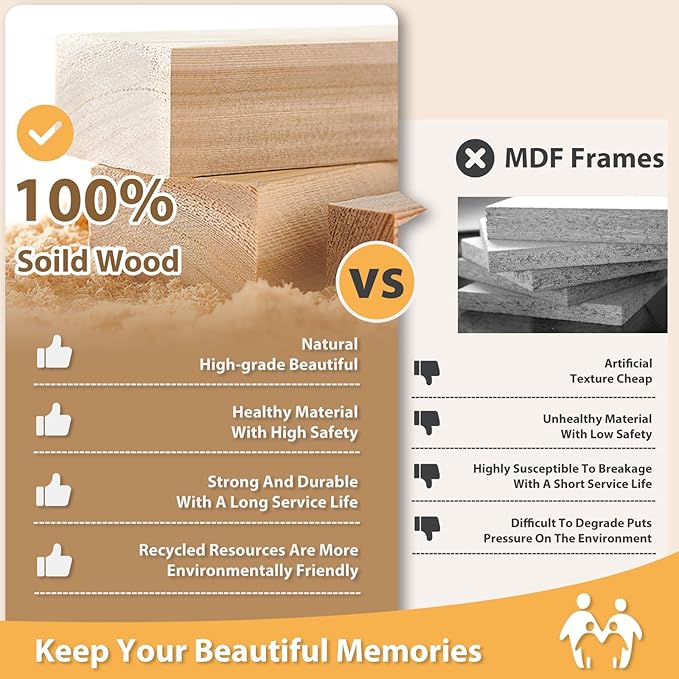 Egofine 5x7 Picture Frames Set of 4, Made of Solid Wood Covered by Plexiglass 3.5x5 and 4x6 with Mat or 5x7 without Mat, for Table Top Display and Wall Mounting Photo Frame Brown