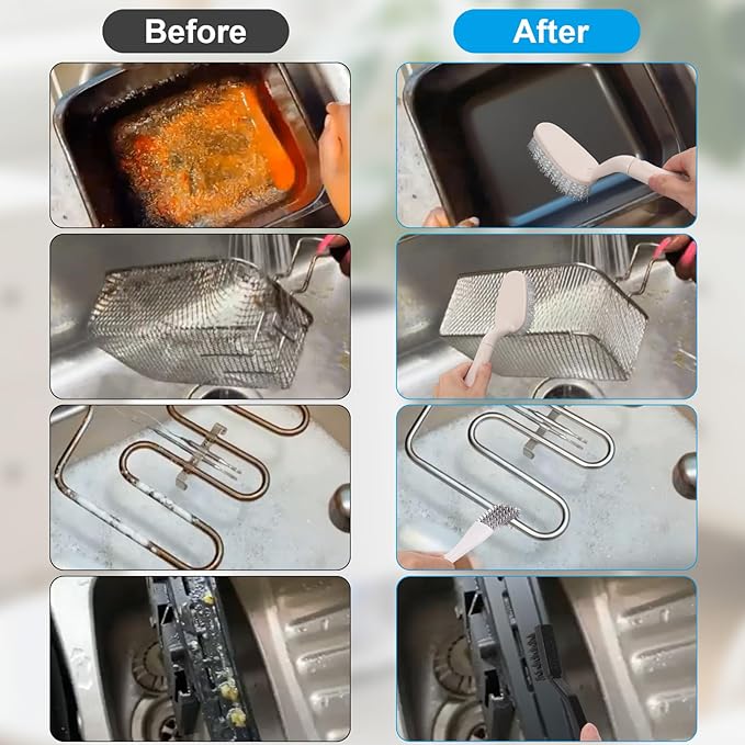 XANGNIER Deep Fryer with Basket Cleaning Tool Kits,6 Pcs Deep Fryer Cleaner Brush Accessories(Excluding Deep Fryer)