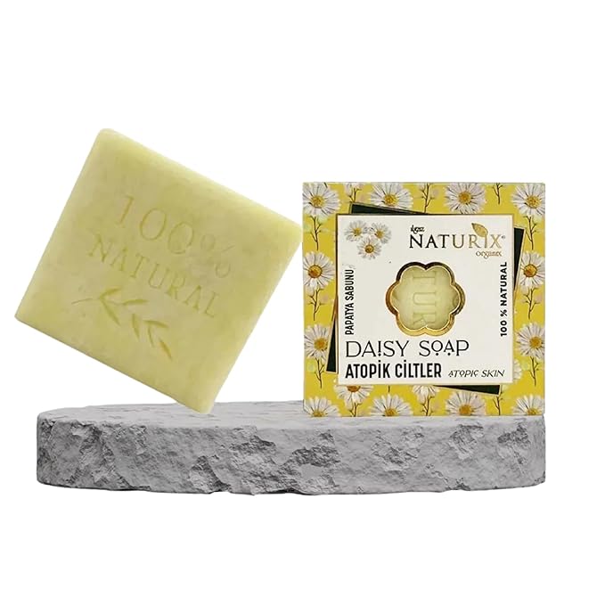 Organic Bar Soap Moisturizing Soap Made from Natural Oil | Hair Hand Face Body Bath Wash | Skin Care Cleanser Shampoo (Daisy)