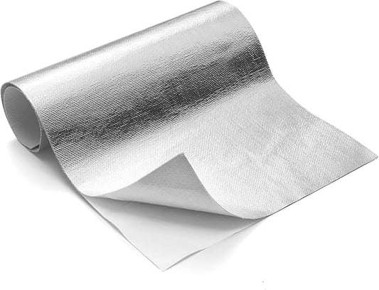 FLASLD Aluminized Heat Shield Thermal Barrier Adhesive Backed Heat Sleeve 40'' X 40''