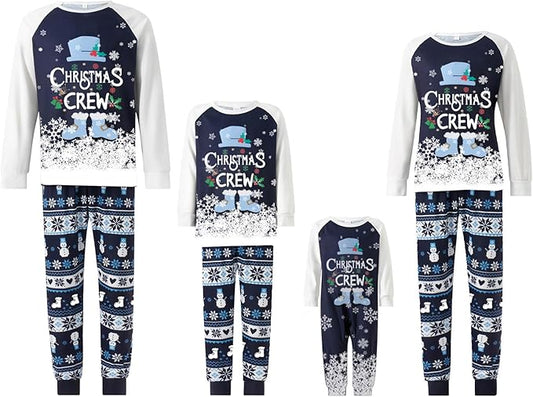 Christmas Family Pajamas Set Matching Holiday Plaid Sleepwear Set Reindeer/Tree Print Loungewear for Xmas Eve
