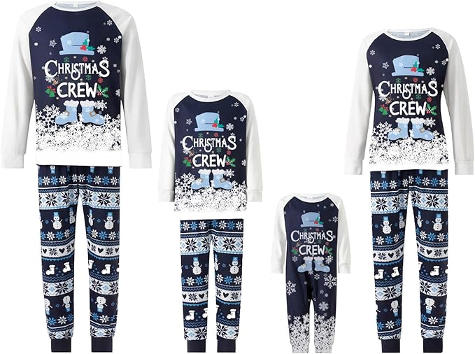 Christmas Family Pajamas Set Matching Holiday Plaid Sleepwear Set Reindeer/Tree Print Loungewear for Xmas Eve