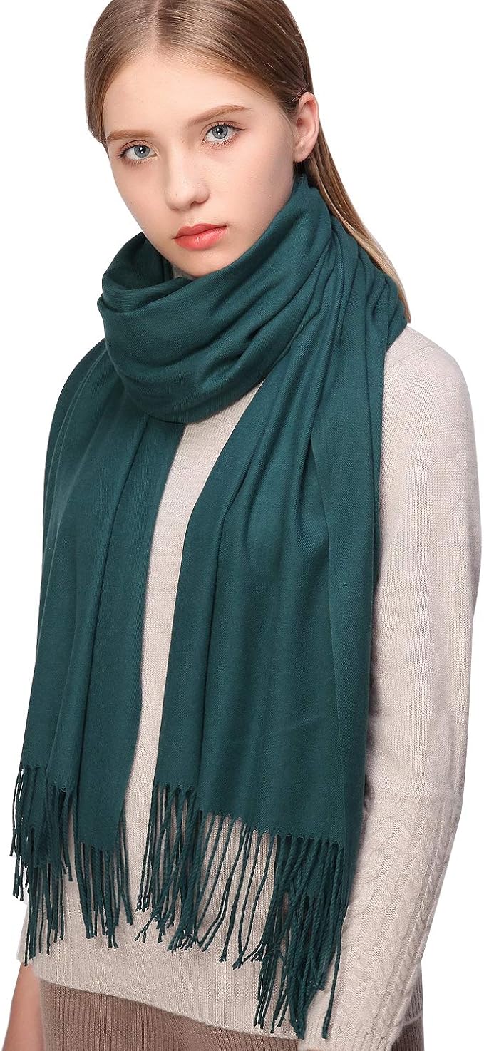 RIIQIICHY Women's Scarf Pashmina Shawls and Wraps for Evening Dress Bridesmaid Wedding Bridal Winter Warm Long Large Scarves