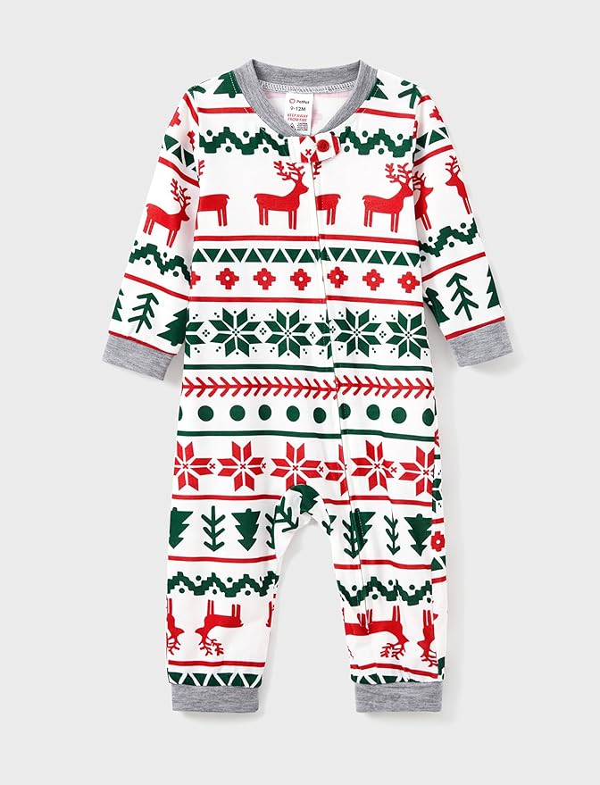 PATPAT Christmas Family Matching Pajama Sets Includes Christmas Socks - Perfect for Family Photos & Holiday Celebrations