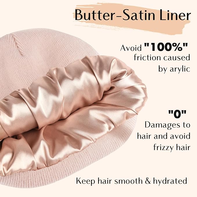 Womens Winter Warm Beanie Hats Gloves Scarf Headband Set Fleece Lined Ear Warmer Knit Scarf Touchscreen Gloves Winter Gifts