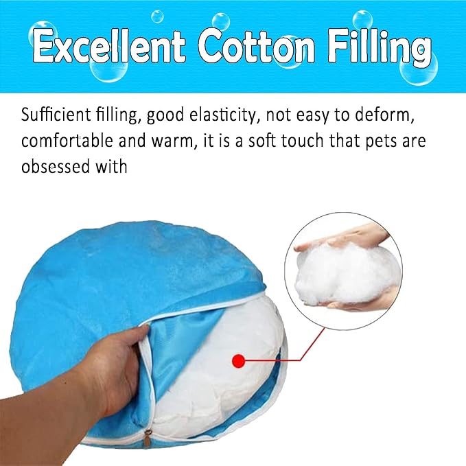 Guinea Pig Hideout Bed Warm Small Animals House Cave for Chinchilla | Winter Warm Sleeping Bed with Removable Washable Pad, Shark Cat Bed Nest for Ferret Hedgehog Rat Cage Accessories