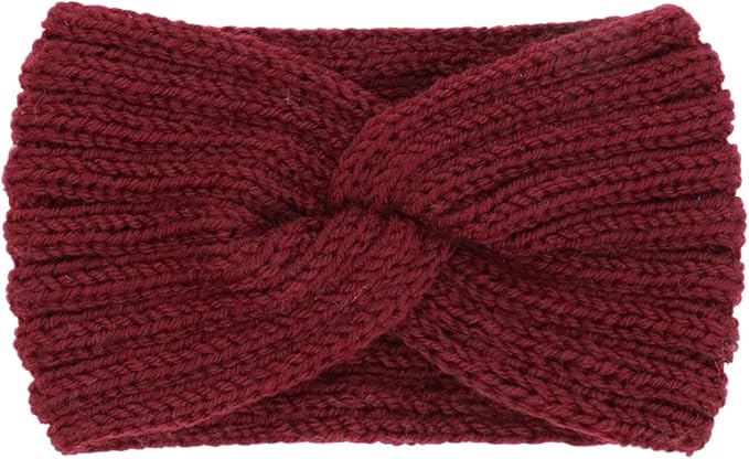 DRESHOW Winter Knit Chunky Headbands for Women Crochet Turban Knitted Ear Warmer Fashion Head Wrap 6 Pack