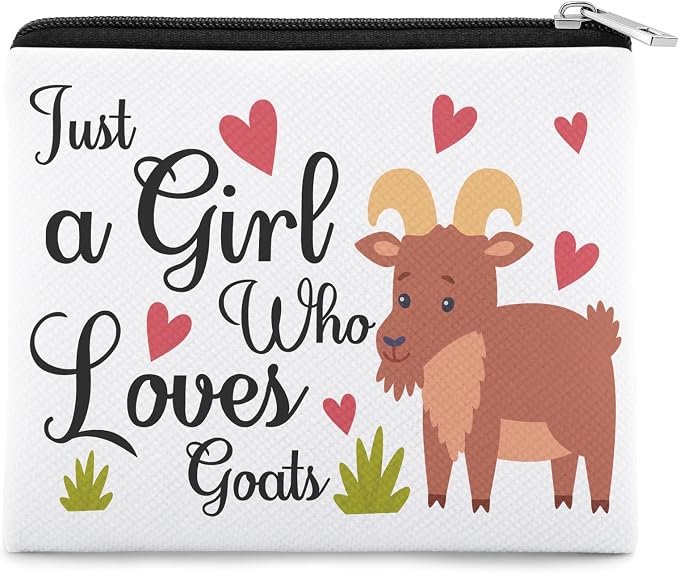 Goat Lover Gift Coin Purse for Women Goat Gifts Coin Purse Farmers Christmas Birthday Gifts Animal Lovers Goats Themed Gift Friend Bestie Sister Graduation Presents for Daughter Zipper Change Pouch