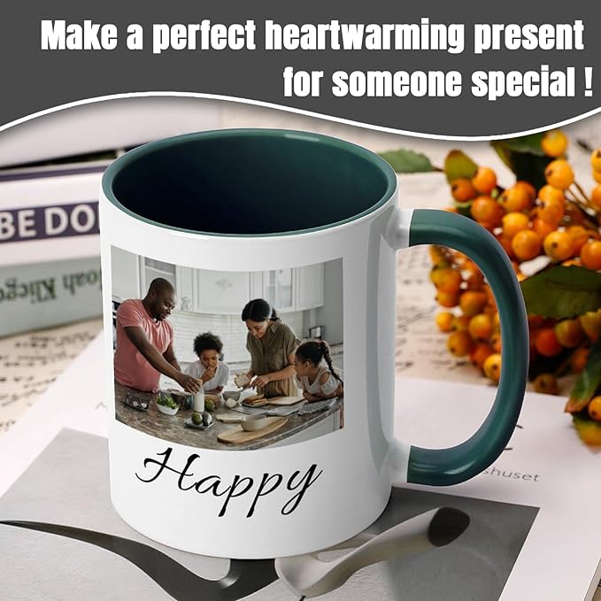 Custom Mug - Personalized Coffee Mug with Image, Logo, or Text | Custom Photo Cup | Customized 11 Oz Ceramic Tea Cup Taza Personalizadas Custom Gifts for Men & Women