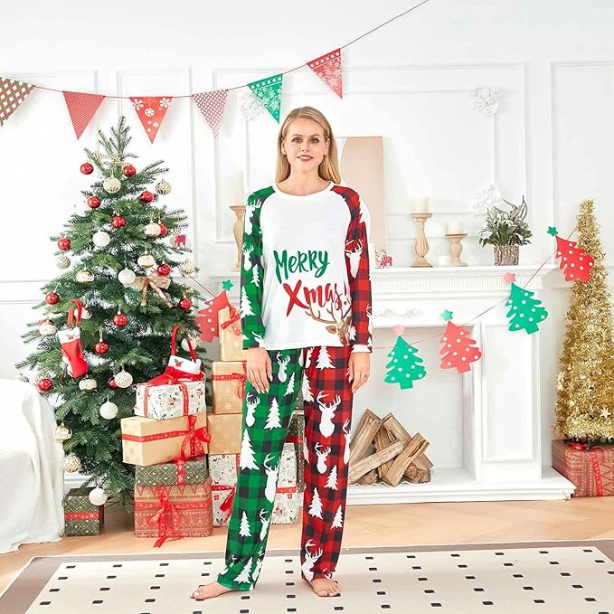Christmas Pajamas for Family Matching Family Christmas Pajamas Set PJS Holiday Xmas Family Jammies Sleepwear