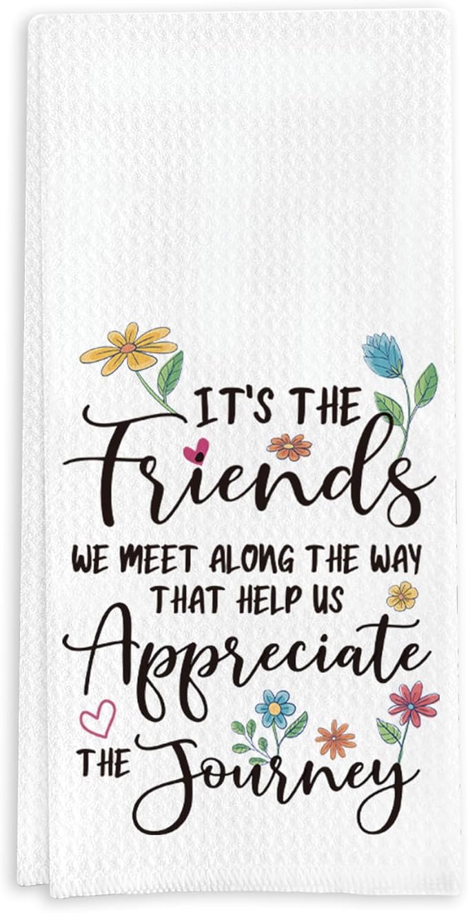 Tea Towel for Women, Friendship Gift for Friends, Absorbent Quick-Drying Dish Towel 16 * 24in
