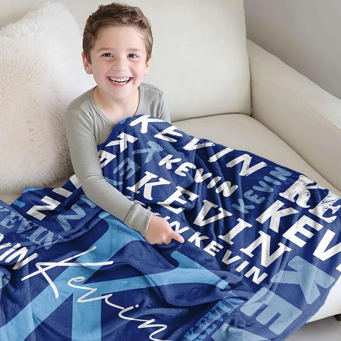 Personalized Blankets for Teen Girls Boys - Printed in USA, Custom Blanket with Kids Names, Ultra-Soft Flannel Monogrammed Baby Throws Blankets, Customized Christmas Brithday Gifts for Adults
