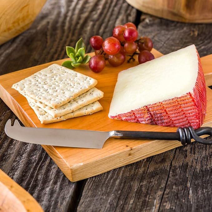 Restaurantware- 11.75 x 7.5 Inch Cutting Board With Handle, 1 Square Paddle Cutting Board - Shatterproof, Lightweight, Wood Vintage Cheese Board, For Chopping And Serving Bread, Meat Or Charcuterie