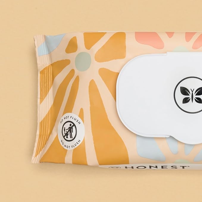 The Honest Company Clean Conscious Multi-Use Wipes Hypoallergenic Unscented for Sensitive Skin Over 99% Water Compostable Plant Based Baby Sunburst 864 Count