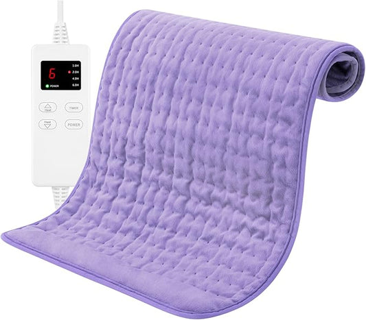 Heating Pad for Back, Large Heating Pads for Body Muscle Pain Cramps Relief, 6 Heat Settings Machine Washable Electric Heating Pad, Birthday Christmas Gifts for Women Mom