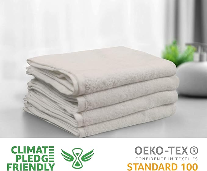 Urban Villa KitchenTowels Dual Purpose Terry Kitchen Towels White Color Set of 4 Dish Towel for Kitchen 100% Cotton Size 17X27 Inches Highly Absorbent KitchenTowels with Hanging Loop KitchenTowels