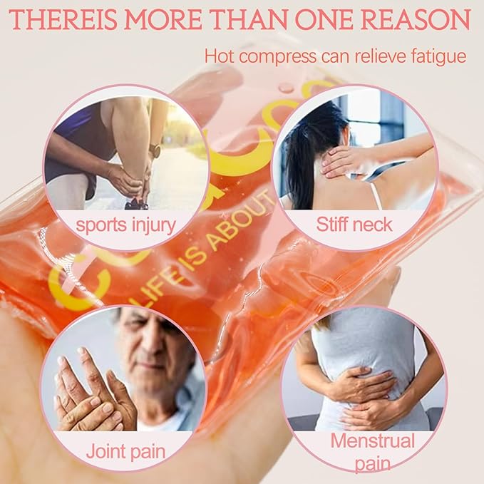 4 Pcs Reusable Snap Heat Pack,Portable Hand Warmer,Christmas Deals Hand Warmers Cute Long Lasting Warmth for Camping, Outdoor,Hand Warmers Boil Click Heat Pocket (Pink)