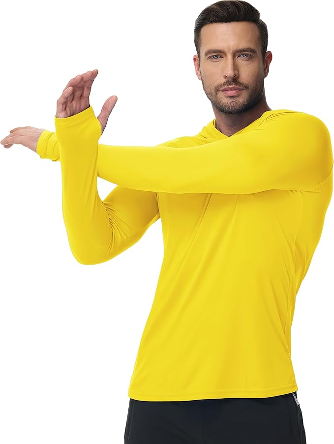 Boladeci Men's UPF 50+ Sun Protection Lightweight Hoodie Shirts Long Sleeve Fishing Shirt SPF UV Hiking Swim