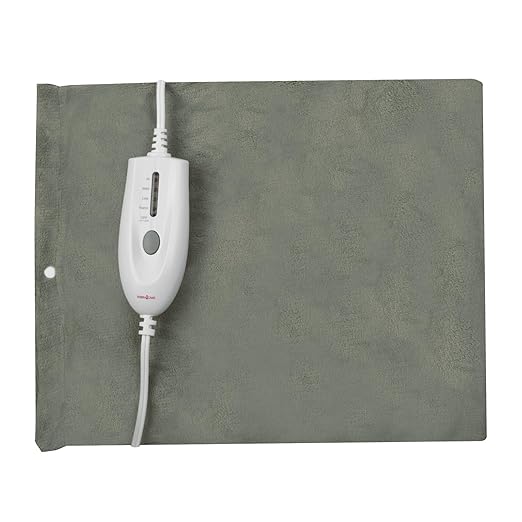 TheraCare Deluxe Heating Pad | Moist & Dry Heat | Four-Heat Settings | Sore Muscles | Soothing Warm Relief | Personal Size 12” x 15” | Safe, Automatic Shut Off