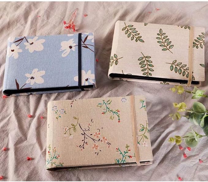 Photo Album 4x6, Soft Fabric Cover Pictures Photo Albums Memory Book for Family Baby Wedding Anniversary Birthday (White, 100 Pockets)