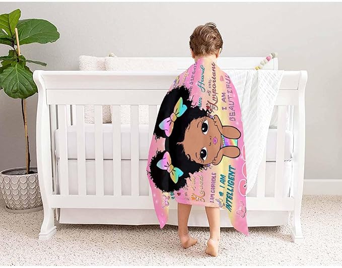 Personalized Blanket for Kids Adults Personalized Name Blanket Custom American African Blanket with Name Personalized Gifts for Christmas Birthday Mothers Fathers Day