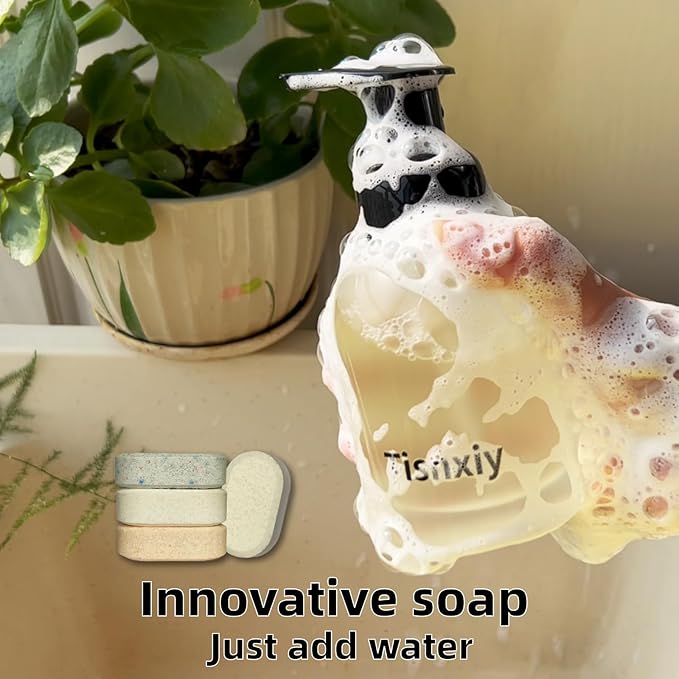Foaming Hand Soap Tablet Refills - 12 Count- 96 fl oz total (12x 8 fl oz) - Eco-Friendly Foaming Hand Soap Refill - Gentle on Hands, Kind to Earth - Coconut
