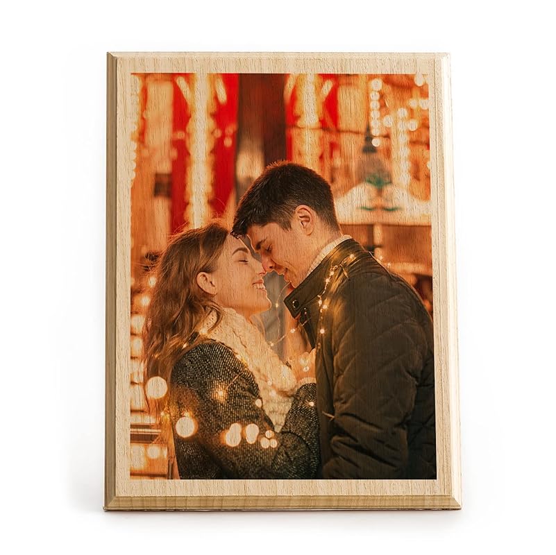 Personalized Photo on Wood – Custom Picture Print on Wooden Plaque, Unique Anniversary, Wedding, or Couple Gift, Rustic Home Decor