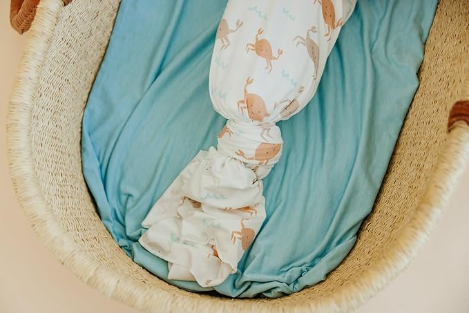 Copper Pearl Baby Swaddle Blanket - Premium Knit Baby Blanket, Large Soft Stretchy Receiving Blankets for Baby Boy and Girl, Swaddles for Newborn, Infant, and Toddler (Tide)