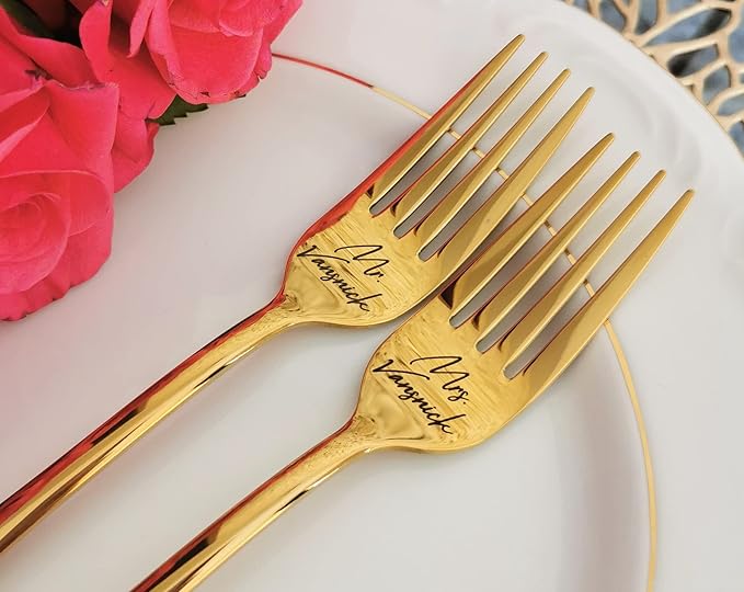 Custom Personalized Engraved Forks - Stainless Steel Unique Gift for Loved Ones