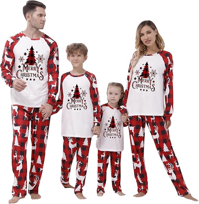 Christmas Family Pajamas Matching Sets, Matching Christmas Pjs For Family and Dog, Holidays Jammies Family Pjs Set