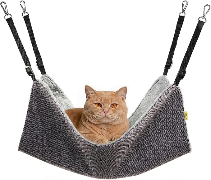 Cat Hammock for Cage Crate, 20"x18", Holds 30lb for Ferret & Kitten | Adjustable Soft