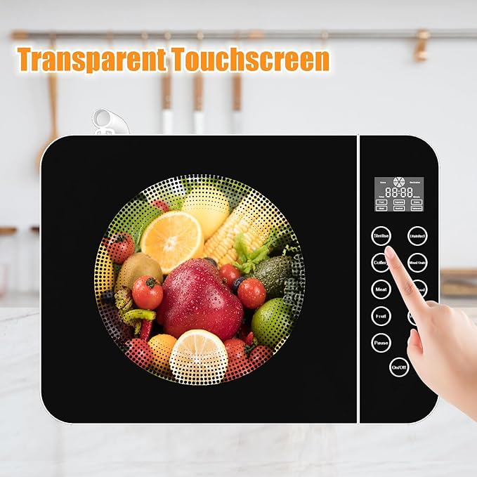 372 Ounce Fruit and Vegetable Washing Machine, Fruit Cleaner Device, Large Multipurpose Veggie Cleaning Machines, Food and Meat Purifier Device in Water for Home and Commercial (White)