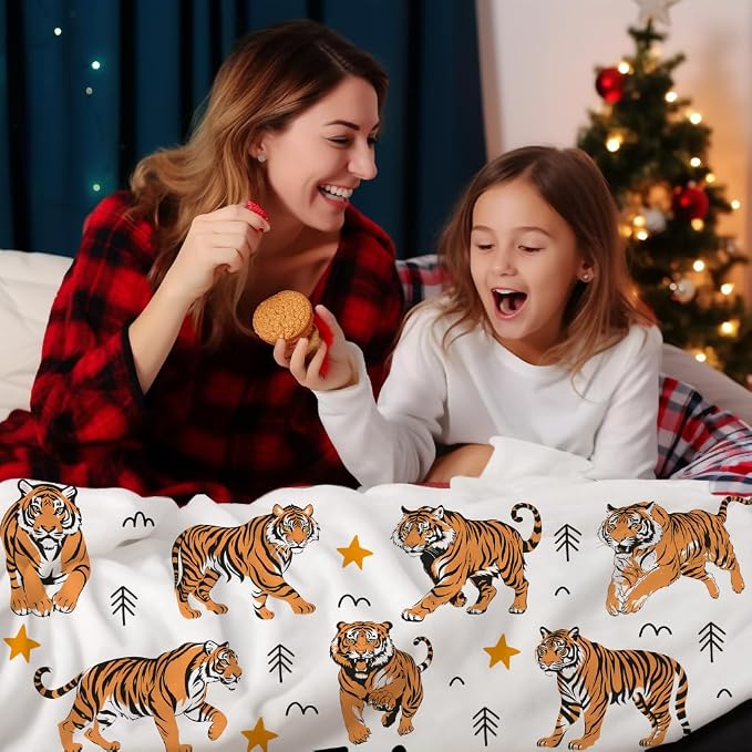 Tiger Blanket Animal Gifts for Women Girls,Tigers Print Stuff Tiger Decor Animals Throw Blanket,Tigers Gifts for Kids Adults 50"x40"