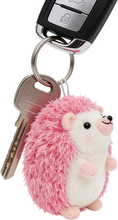 Cute Hedgehog Plush Keychain Bag Pendant, 3.93 x 3.93 Inches, Adult Accessory