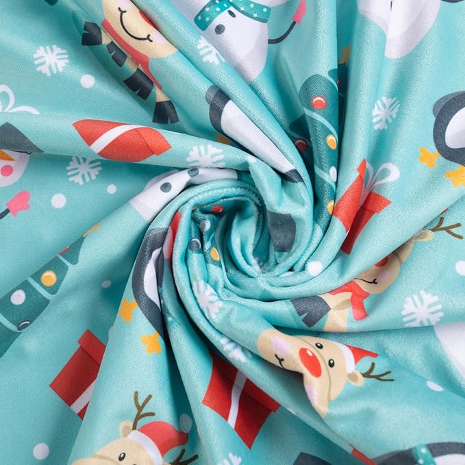 Baby Blanket for Boys Girls Soft Minky with Double Layer Dotted Backing, Cartoon Printed 30 x 40 Inch Receiving Blanket (Christmas Snowman)